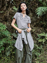 Women's Slim-Fit Knit T-Shirt with Statement Detail
